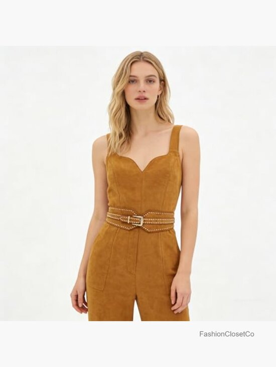 Wide Elastic Chunky Stretchy Thick Belt with Gold Buckle main image 7